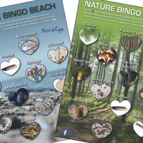 Scavenger hunting with bingo cards on North Funen